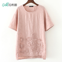 清仓款大码女装2018新款t恤短袖宽松韩版潮上衣夏胖mm遮肚子t恤潮图片