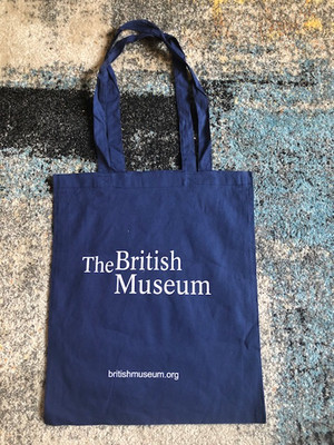 大英the british museum bag博物馆出口ins帆布袋单肩手提袋字母