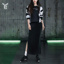 Adidas阿迪达斯女装 春季新款三叶草EQT运动服休闲半身长裙CD6885