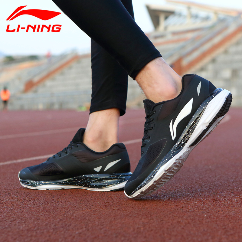 Li Ning Men's Running Shoes 2019 New Autumn and Winter Casual Shoes Running Shoes Men's Cloud Second Generation Shock Absorbing Black Sports Shoes