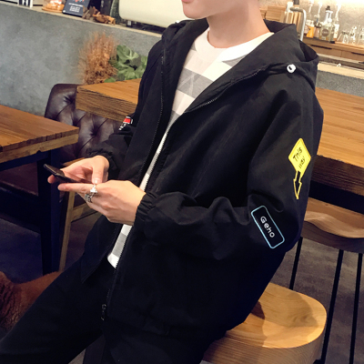 男士夹克薄款韩版休闲宽松外套青年装学生春秋季外衣运动棒球服潮