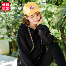 范奎恩韩版大码女装胖mm2018秋装新款潮200斤胖妹妹上衣宽松卫衣图片