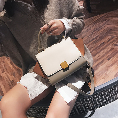 女包2018秋季新款时尚手提包撞色蝙蝠翅膀包个性潮流单肩斜挎