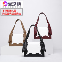 新加坡2018新款小CK2-50780737女包绳结兔耳朵包拼接手提斜挎包女