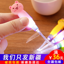 卡通动物发光挖耳勺 拆卸清洁儿童通用掏耳朵采耳工具耳棒带灯
