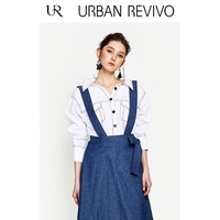 UR2018夏季新品女装修身绑带饰减龄背带休闲半身裙WH15S5AN2001