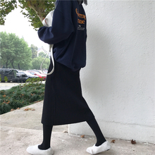 阿一 高腰针织百褶裙女 优雅显瘦长裙半身裙 浪漫秋冬 2018新款