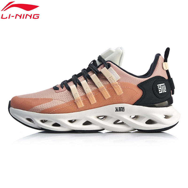 Li Ning Running Shoes Women's Shoes 2019 New Li Ning Arc Shock Absorbing Lightweight Rebound Anti Splashing Autumn and Winter Leisure Sports Shoes