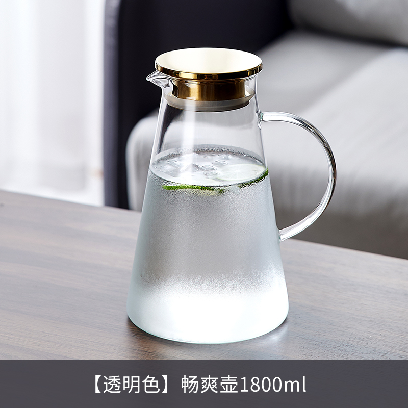 苏宁冷水壶玻璃凉白开大容量泡茶壶套装夏季果汁瓶2008