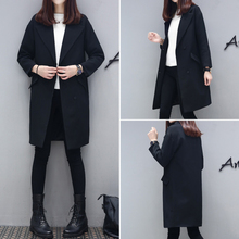 2018秋装新款西装外套女中长款韩版女装休闲百搭时尚长袖西服上衣图片