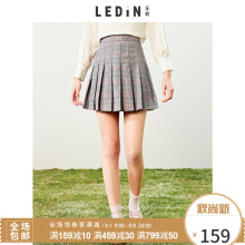 乐町2018春装新款女装半身裙秋冬格子裙子百褶裙短裙a字裙chic潮图片