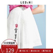 乐町2018夏季新款不对称压褶时尚ins超火的半身裙百褶a字短裙女夏图片