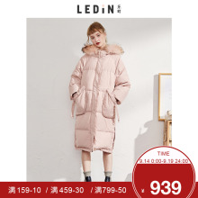 乐町廓形羽绒服厚款2018冬季新款女装中长款过膝日系甜美厚外套图片