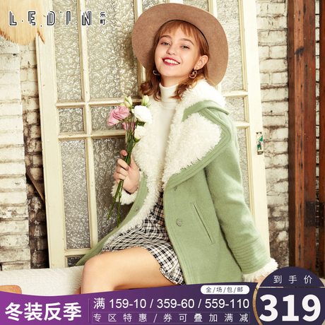 乐町旗舰店冬装2018新款女装时尚毛呢外套中长款呢子大衣韩版商品大图
