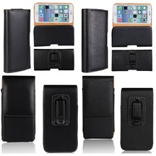 iPhone 7plus通用腰间皮套苹果6S手机壳5S皮带扣SE挂腰4保护套X男