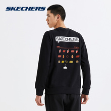 SMAMS19D021 印花套头衫 套头卫衣时尚 Skechers斯凯奇男子新款