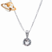 Swarovski 施华洛世奇水晶般质感白金色项链锁骨链1800045