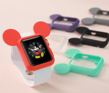 watch3 4代表带苹果手表壳米奇硅胶套女卡通44mm 迪士尼适用Apple