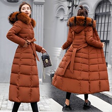 反季清仓羽绒棉服冬季外套女装中长款过膝棉衣韩版棉袄女2018新款图片