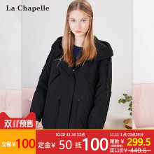 Y棉服女拉夏贝尔2018冬季新款宽松斗篷大衣连帽学生中款棉袄外套图片