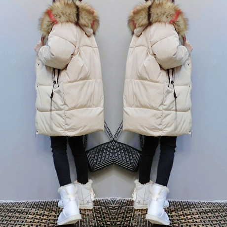 大码女装秋冬新款2018棉衣服中长款胖mm棉服200斤胖妹妹羽绒外套商品大图