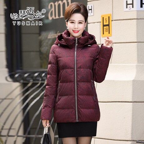 2018新款中老年羽绒服女短款加厚冬装新款羽绒衣5070岁妈妈外套潮商品大图