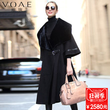 VOAE皮毛一体外套女装中长款羊剪绒羊毛皮大衣精品冬季新款皮草图片
