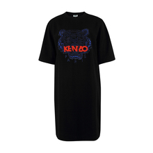 正品KENZO/高田贤三女装 纯棉虎头刺绣T恤长裙 女士长款短袖SS图片