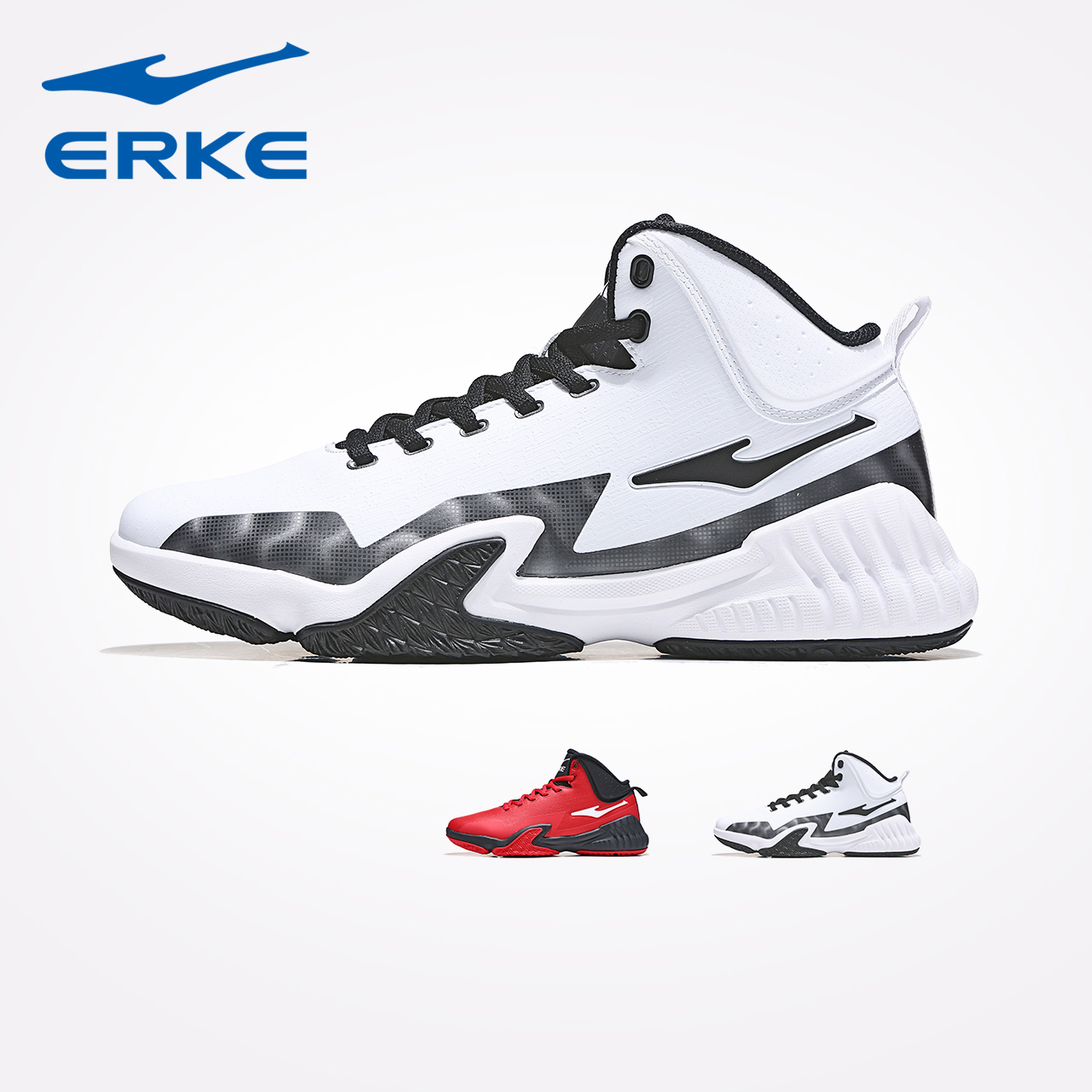 ERKE Men's Shoes Basketball Shoes Winter and Spring New Shock Absorbing Shoes Anti slip High top Sports Shoes 11118404342