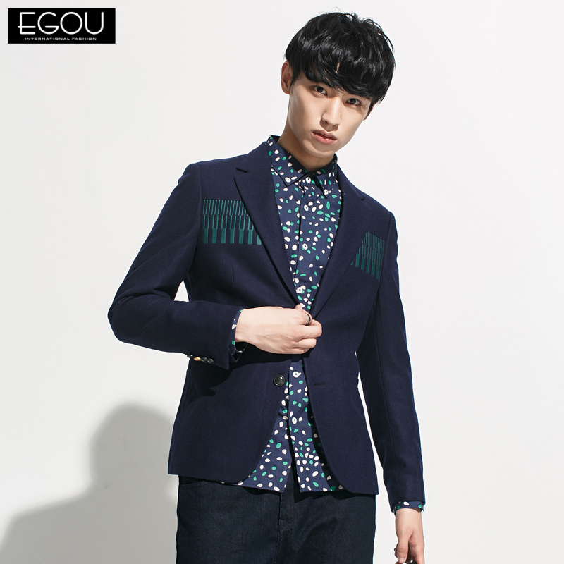 秋季新品男士西服修身款韩版休闲西装外套青年 2017 易构男装 Egou 秋季新品男士西服修身款韩版休闲西装外套青年 2017 易构男装 Egou