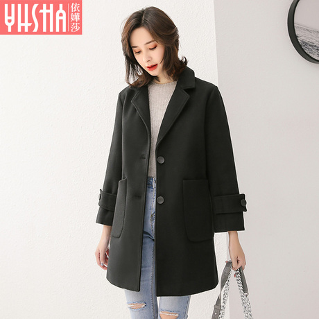 依嬅莎2018年冬季新款毛呢外套YD18MNW6260商品大图