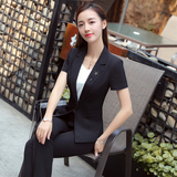 宾馆前台经理工作装女收银员工服大堂领班工装显瘦气质套装女夏天