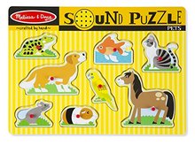 Sound Peg With Pets Wooden Doug Puzzle Melissa
