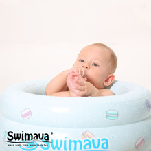 Swimava官方 婴儿充气浴盆宝宝洗澡盆可折叠新生儿童家用旅游便携