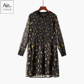 雪纺连衣裙 2019早秋新款 女装 Air女权贵族大码