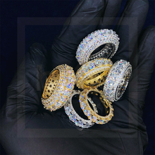 现货/美国 GLACIERBOY RING 五排满钻欧美嘻哈戒指集合HIPHOP饰品