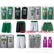 新款 18凯尔特人11号欧文白绿黑灰色城市奖励A刺绣球衣球裤