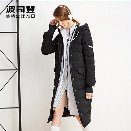 波司登羽绒服女长款时尚休闲加厚保暖过膝品牌冬装潮外套B1601198商品大图