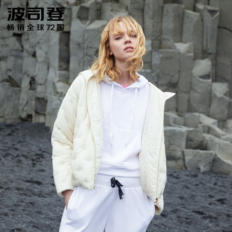 2018新款波司登羽绒服女短款秋季轻薄青年时尚连帽外套B80131112商品大图