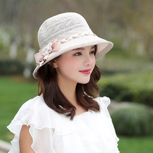 透气骑车太阳帽户外 2019春夏季草帽女遮阳防晒帽子出游拍照帽时尚