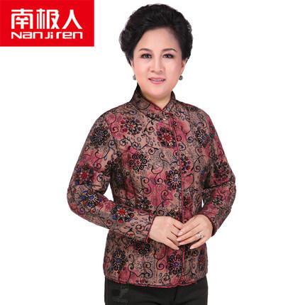南极人中老年羽绒服女短款轻薄妈妈装大码宽松50-60岁老人轻便冬商品大图