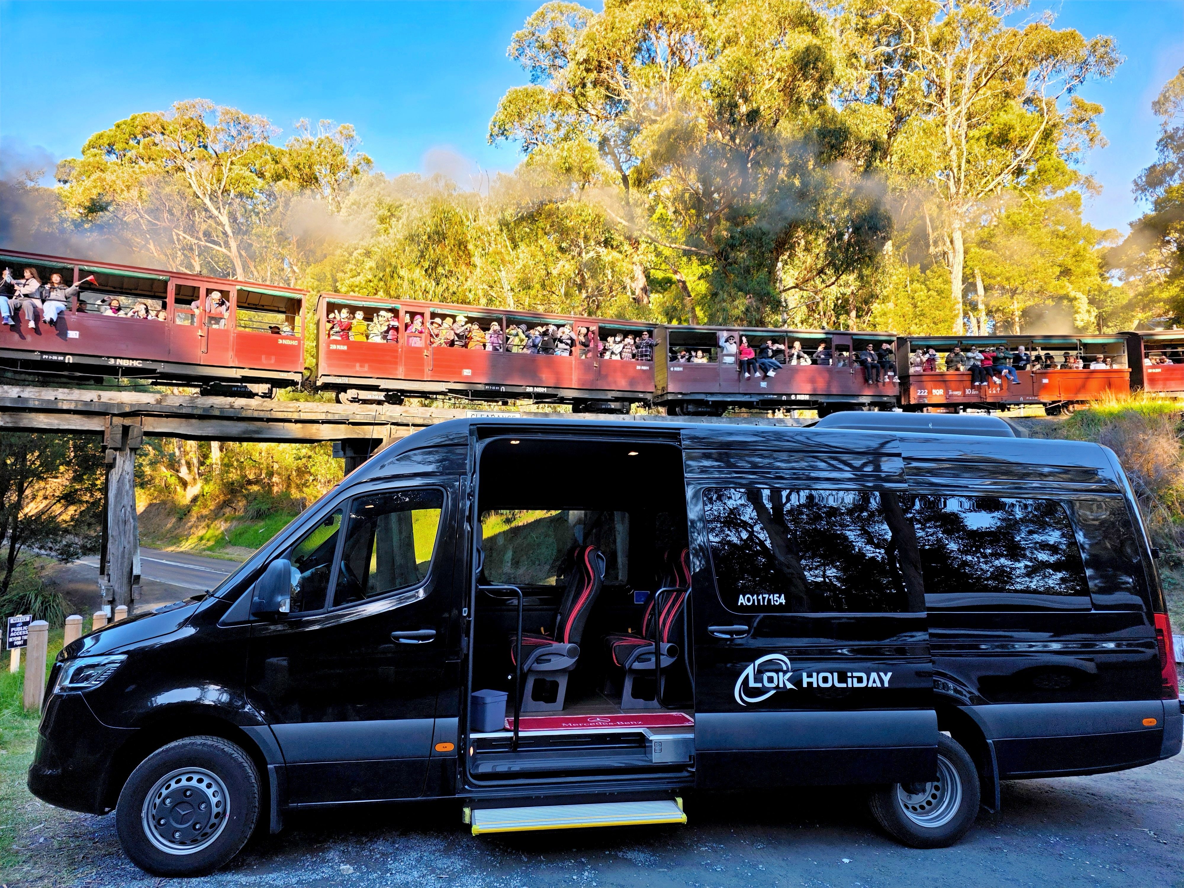 墨尔本普芬比利蒸汽火车+亚拉河谷一日游奔驰团【本地自营车队】
