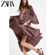 ZARA 新款 女装 贝壳印花连衣裙 05107040700