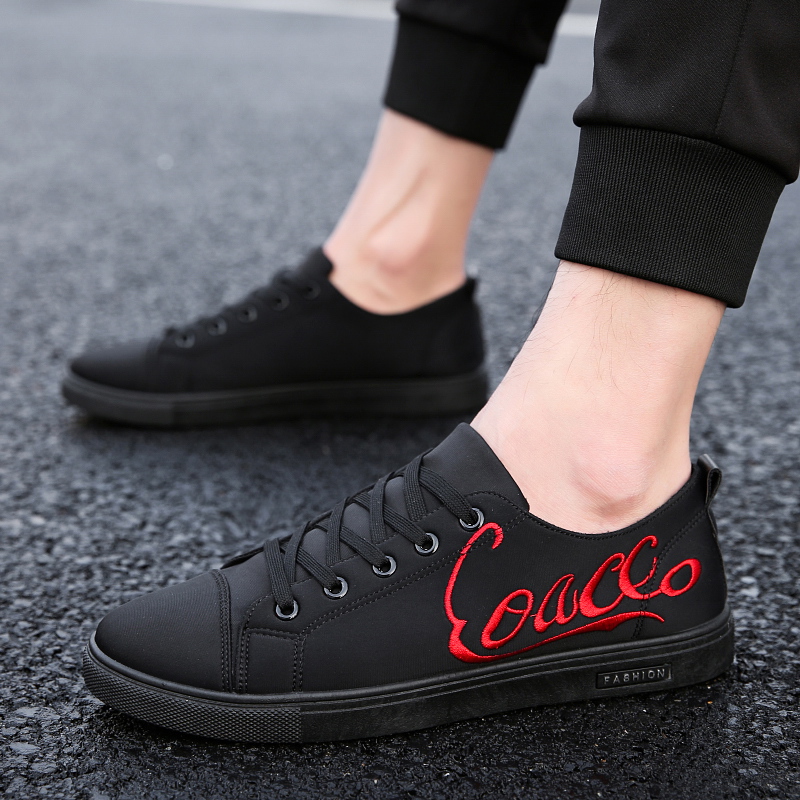 Special Step 2019 New Men's Shoes Korean Version Trend Men's Black Casual Board Shoes Student Versatile Flat Bottom Sports Trend