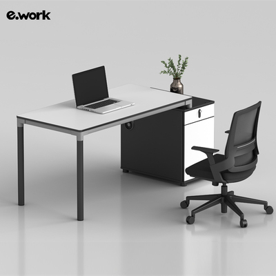 ework职员桌简约现代 办公电脑桌时尚办公家具包邮 工作位带侧柜
