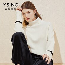 高领毛衣女套头衣香丽影2018冬装新款韩版宽松加厚绵羊毛针织上衣图片