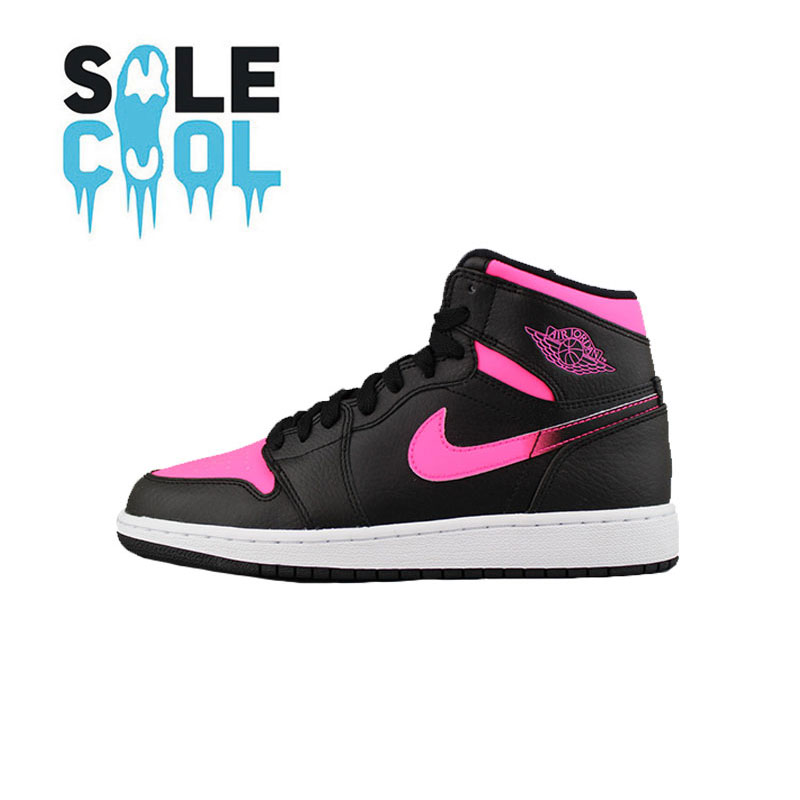 NIKE Air Jordan 乔1 AJ1 黑粉女子运动休闲篮球鞋332148-019