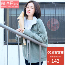 冬季韩版羊羔毛外套加绒加厚棉袄学生短款灯芯绒棉服冬装棉衣女装图片