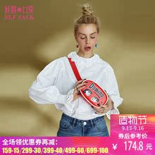 妖精的口袋Y春装2018新款花边棉直筒套头蕾丝衫中长款女A8107015图片