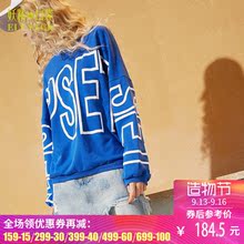 妖精的口袋旗舰店秋装百搭宽松印花卫衣女韩版潮学生bf ulzzang图片